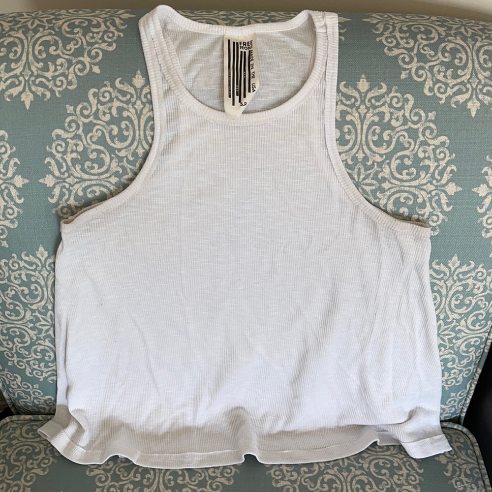 Free People High Neck Ribbed Flow Tank